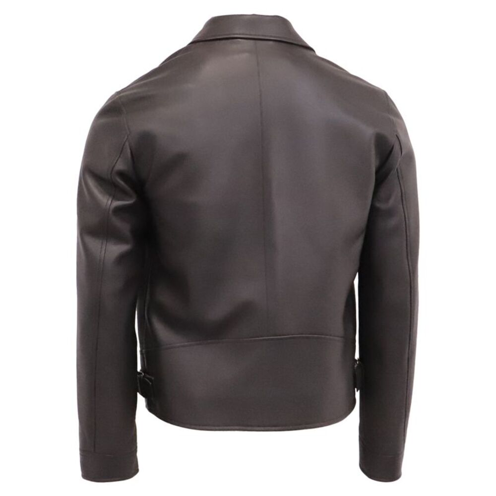 Loro Piana Yabu Hidden-Zipped Jacket in Black Calf Leather - Picture 4 of 8